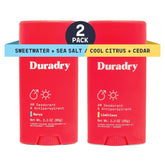 Duradry clinical-strength stick application for all-day underarm dryness.