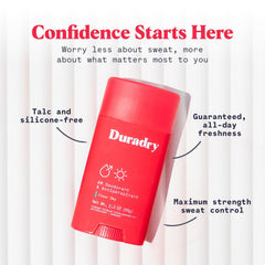 Duradry natural ingredients label emphasizes a clean formula