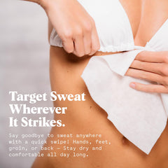Duradry wipes hands application demonstrates quick-drying, mess-free use.