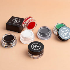 DuralineMakeupFixer waterproof gel on eyelid demonstrates smudge-proof wear.