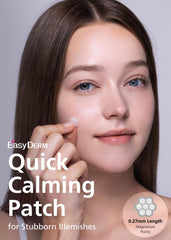 DWEasyDerm hydrocolloid patch adheres securely on uneven skin for pimple care.