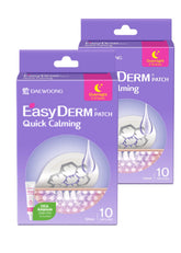 DWEasyDerm Quick Calming Patches packaging ready for targeted acne care.