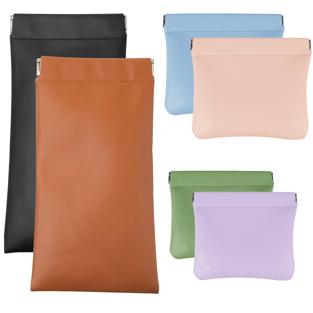 DXMWWTP pocket cosmetic bag yellow snap closure for quick on the go access.