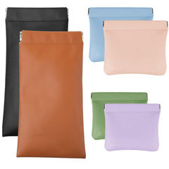 DXMWWTP pocket cosmetic bag yellow snap closure for quick on the go access.