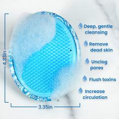 Dylonic Body Brush with ergonomic-handle designed for comfortable control during use.