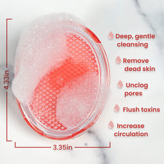 Dylonic exfoliating bristles close-up showing firm yet flexible texture.
