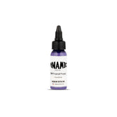 Dynamic Color Co Tropical Purple tattoo ink bottle highlighting vibrant pigment for precise outlining.