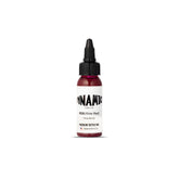 Dynamic Color Co wine red tattoo ink bottle front view showing vibrant color.