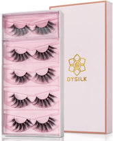 Pestañas DYSILK visón sintético para un look natural.