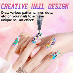 DZCKTFYGRT quick-dry pens minimize smudges during DIY manicures