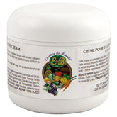E de B Essence de Beaute cream label closeup highlighting hydrating skincare benefits.