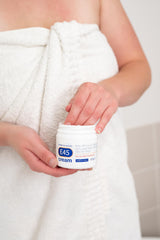 E45 Dermatological Cream application on hand demonstrates easy absorption without heaviness.