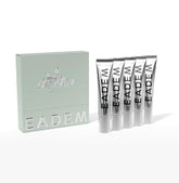 EADEM Le Chouchou Bisous Set full shade collection demonstrates versatile lip looks with five shades.