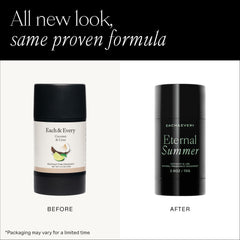 Each & Every coconut-lime deodorant scent highlights tropical fragrance for refreshed confidence.