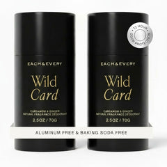 Each & Every deodorant packaging 2pk in sugar-cane box promises sustainable daily odor control