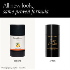 Each & Every citrus-vetiver scent note suggests bright, refreshing daily fragrance.