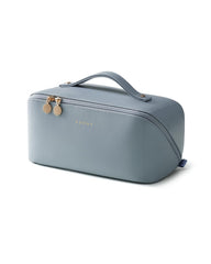 EACHY travel makeup bag exterior waterproof PU protects contents on the go.