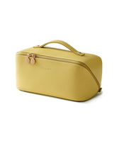 Eachy travel makeup bag open-flat view for quick, easy packing on the go.
