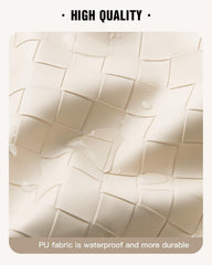 EACHY Travel Toiletry Bag Plait White four compartments—organized storage for travel essentials.