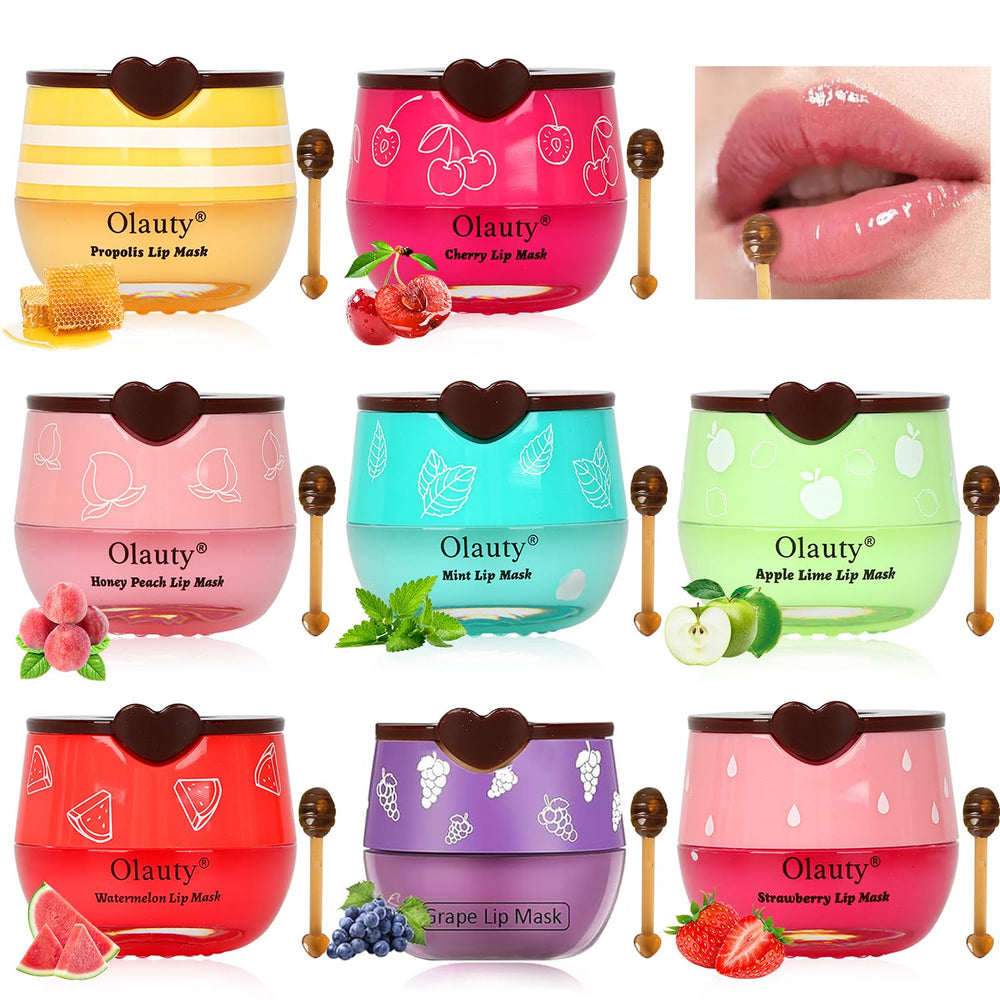 Eakroo bee lip balm honey pot strawberry offers overnight hydration for smoother lips.