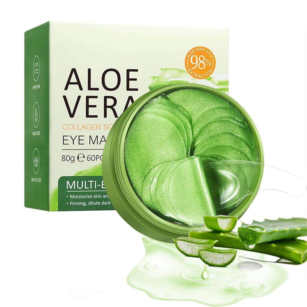 Eakroo under-eye patches Aloe Vera soothing hydration for delicate skin.