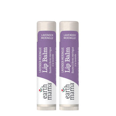 Earth Mama Lip Balm Lavender Meringue 2-pack tubes for daily hydration and sensitive-skin comfort