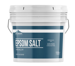 Earthborn Elements Epsom Salt resealable bucket enables easy storage and long-lasting use.