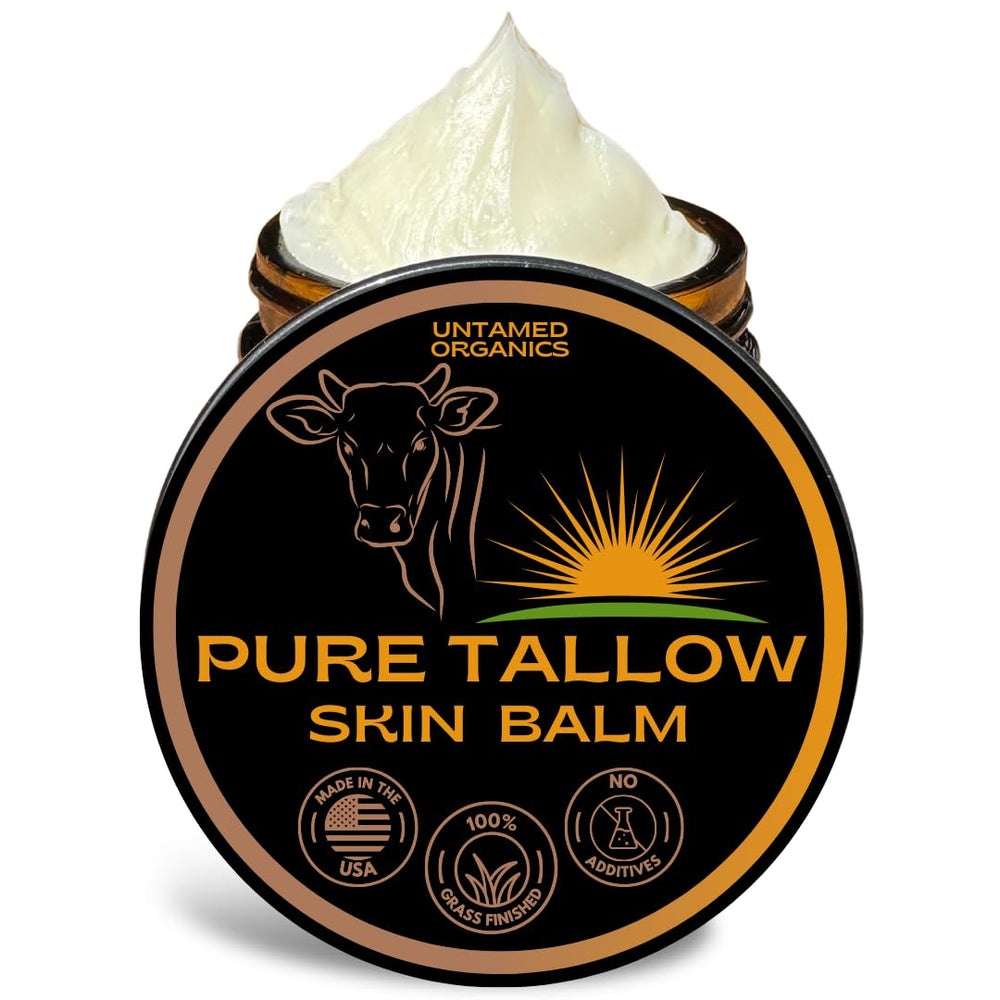 Earthborn Organics Untamed Pure Tallow jar close-up for natural hydration