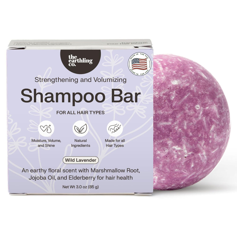 The Earthling Co Shampoo Bar lather demonstrates gentle cleansing for all hair types.