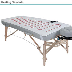 EarthLite warmer fleece pad top view shows plush, full-table coverage.