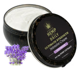 Earthly Body hemp extract cream bottle with menthol for fast cooling moisture