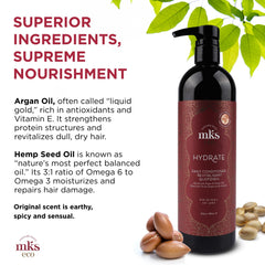 Earthly Body MKS eco Hydrate creamy texture conveys balanced hydration.