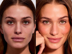 EarthsCure Glow Trio blush stick close-up with natural flush and cream texture.