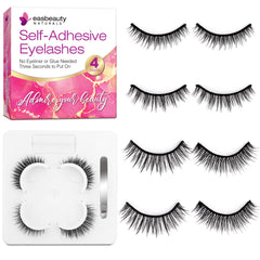 EasBeautyNaturals self-adhesive lashes natural look box for easy glam
