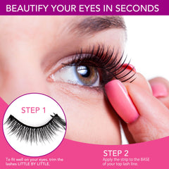 Compact EasBeautyNaturals lash box shows reusable packaging
