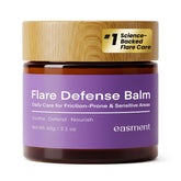 Easment Flare Defense Balm jar shows lightweight texture for HS-prone skin.