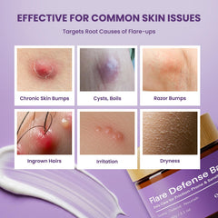 Easment underarm-flare-care application demonstrates gentle, non-stinging daily care.