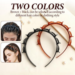 4 Pcs Bangs Hairstyle Hairpin Headband enables easy DIY styling for all hair types.