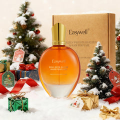 EASYWELL Vitamin B5 hair essence bottle suggests stronger-looking strands.