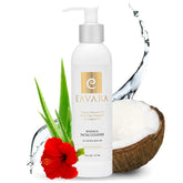Eavara Organic Face Wash bottle closeup showing gentle daily cleanse for all skin types