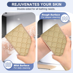 Eaxun back scrubber durable handles provide secure grip