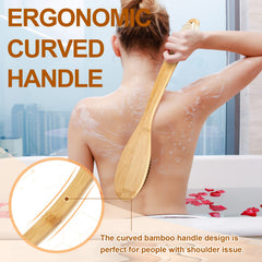 eaxun exfoliating back brush supports wet and dry routines for versatile exfoliation