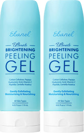 Ebanel Brightening Peeling Gel application demonstrates instant smoothness through gentle exfoliation.