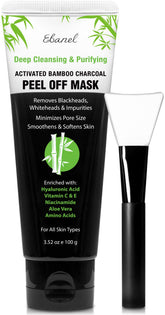 Ebanel charcoal peel mask applicator set enables easy at-home pore cleansing and prep