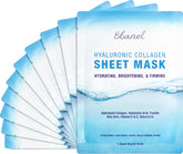 Ebanel collagen face mask hydration application shows instant moisture and radiant glow.