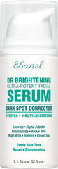 Ebanel dark spot remover bottle closeup shows premium packaging and brightening serum for even skin tone