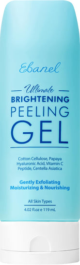 Ebanel Exfoliating Face Scrub jar closeup shows plant-based cellulose beads for gentle exfoliation