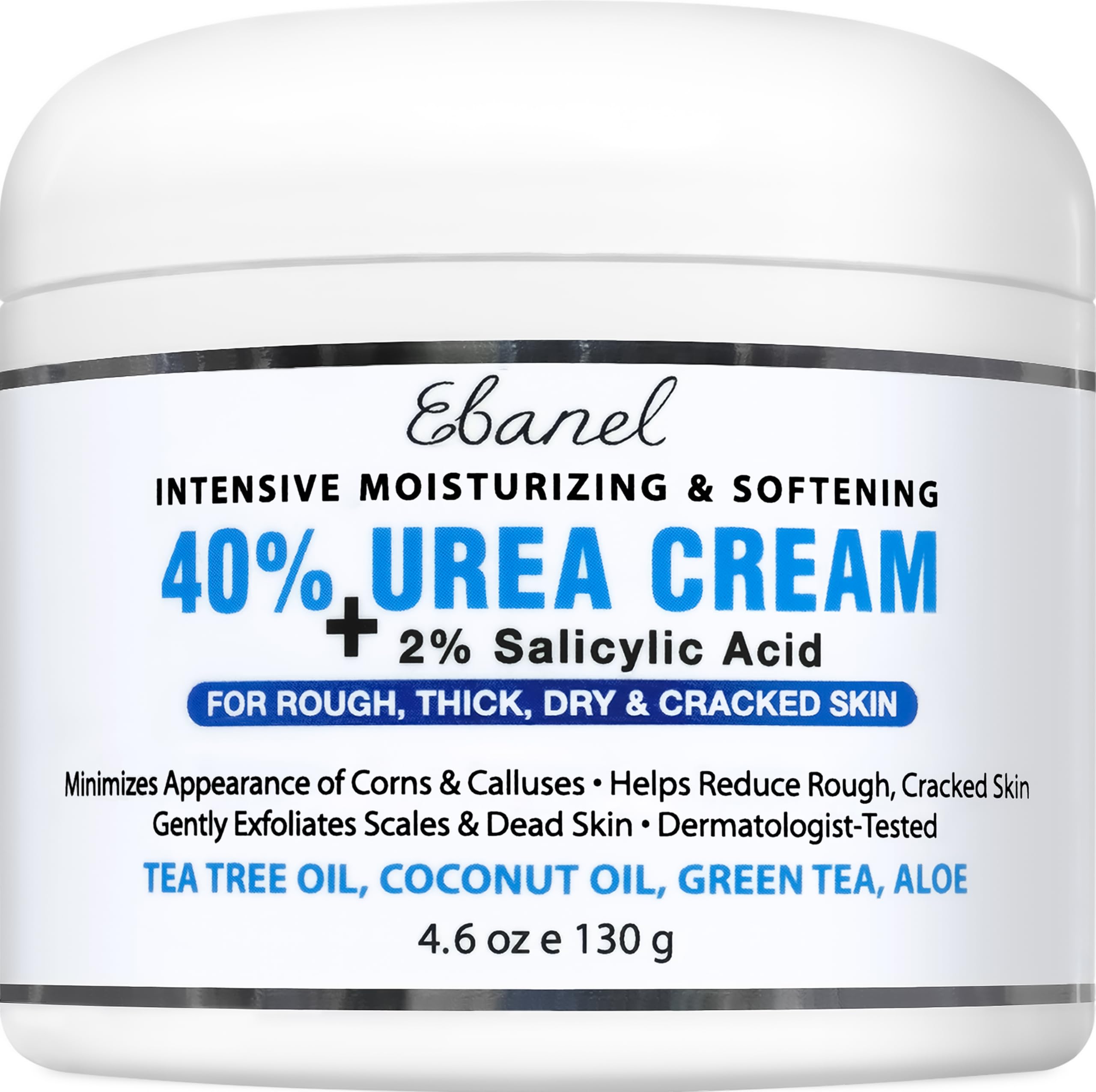 Ebanel Urea Cream 40% packaging showing barrier-repair for dry skin