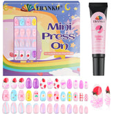 EBANKU 78pcs kids press-on nails packaging for quick at-home manicures