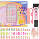 EBANKU kids nails kit 3-pack styles showcase colorful patterns for at-home nail art